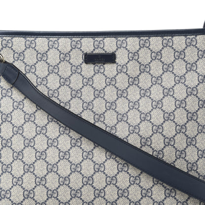 Gucci GG Plus Monogram Medium Flat Messenger Bag Navy 8 of 13