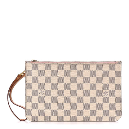 Louis Vuitton Damier Azur Neverfull MM GM Pochette Rose Ballerine 1 of 12
