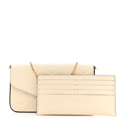 Louis Vuitton Empreinte Pochette Felicie Chain Wallet Cream 3 of 10