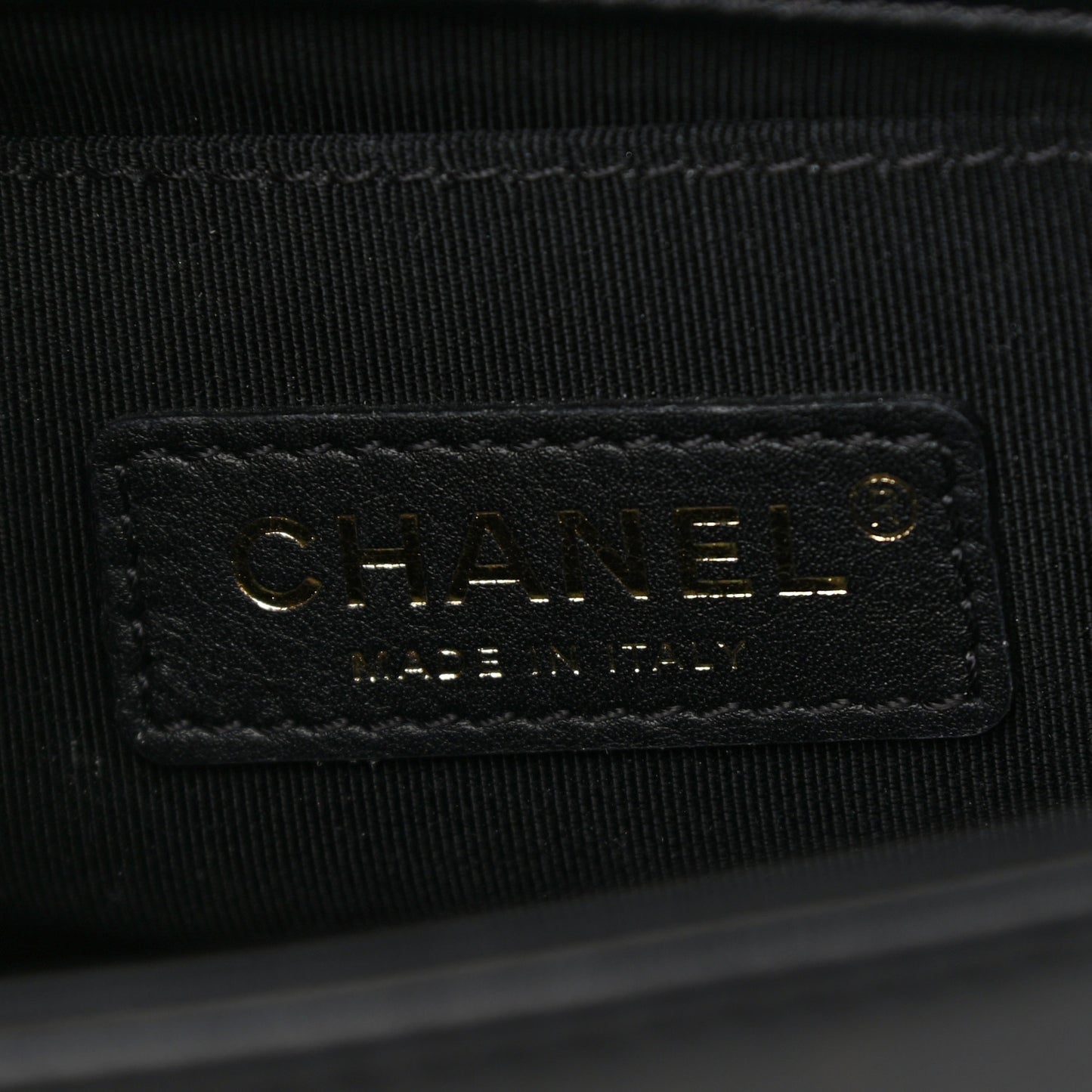 Calfskin Quilted Small Boy Flap Black