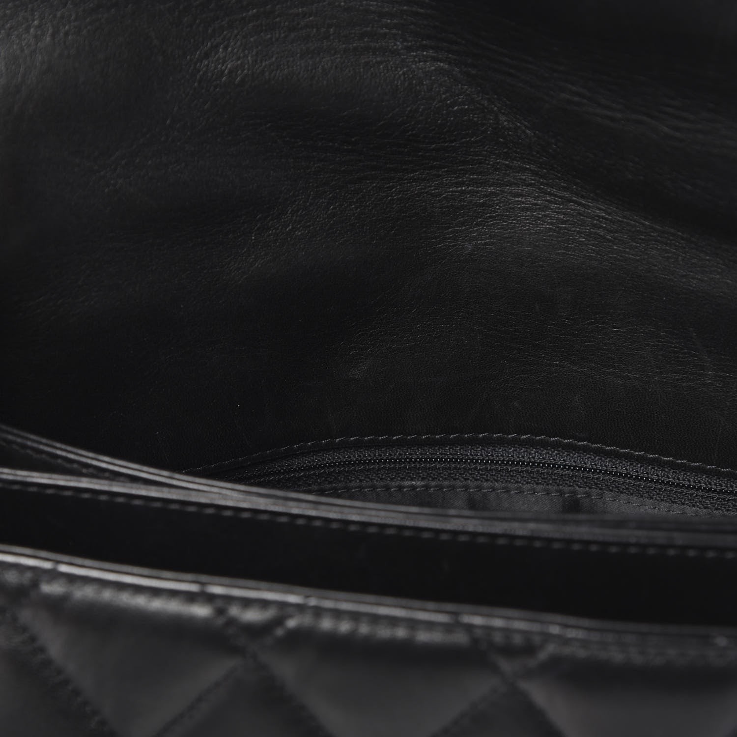 Chanel Lambskin Quilted 3 Accordion Flap Bag Black 11 of 12