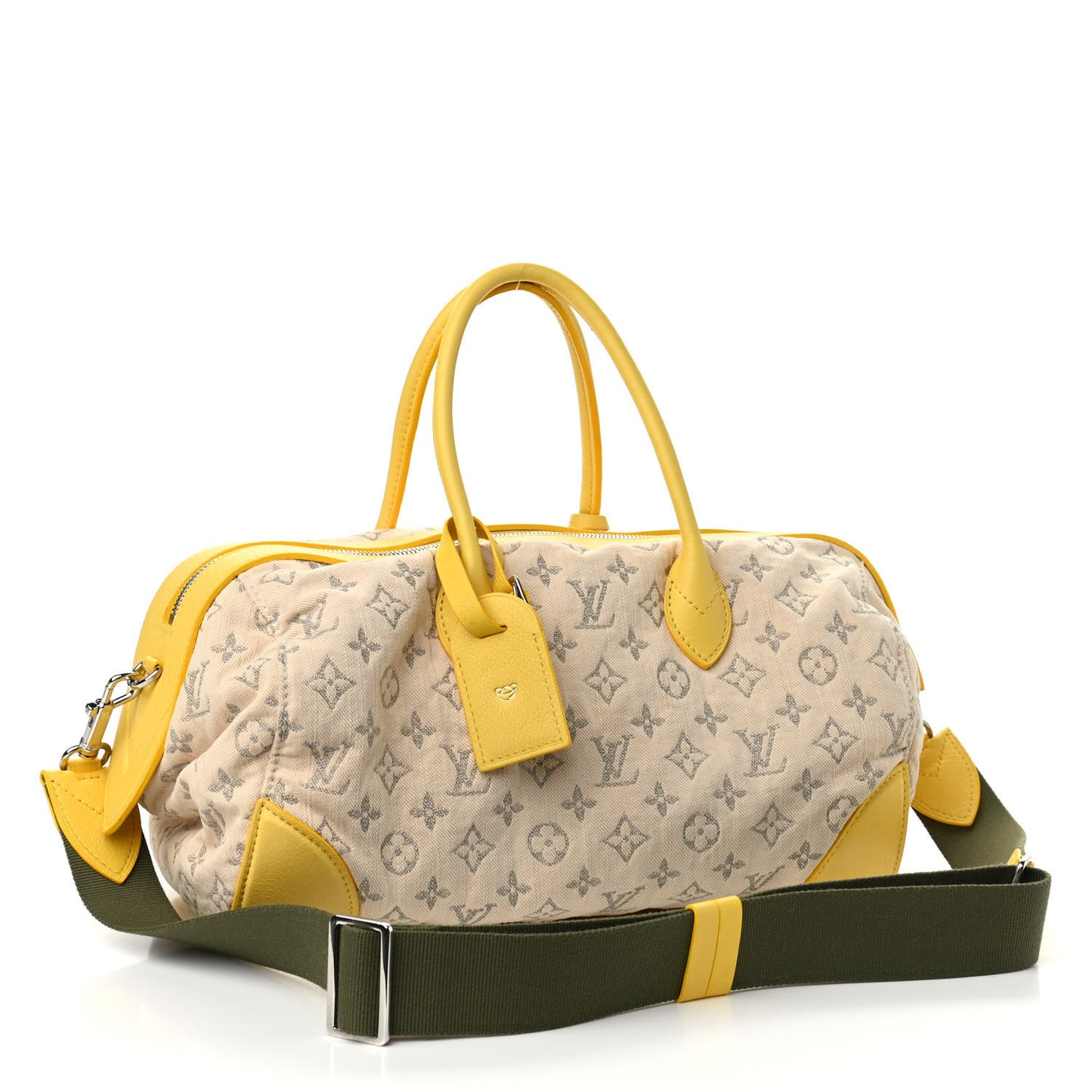 Monogram Denim Speedy Round Yellow