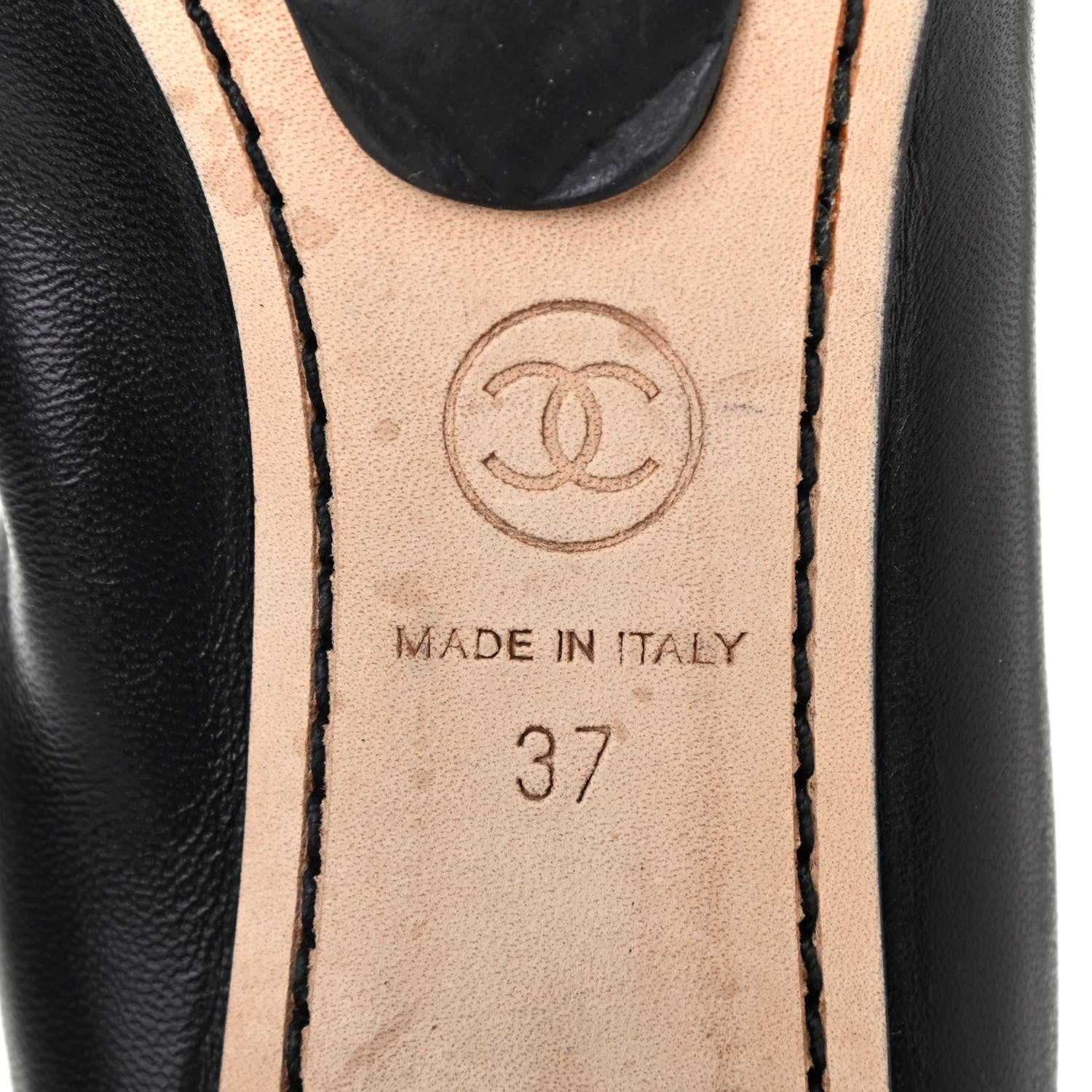 Chanel Lambskin Elastic Stretch Camellia Pumps 37 Black 6 of 12