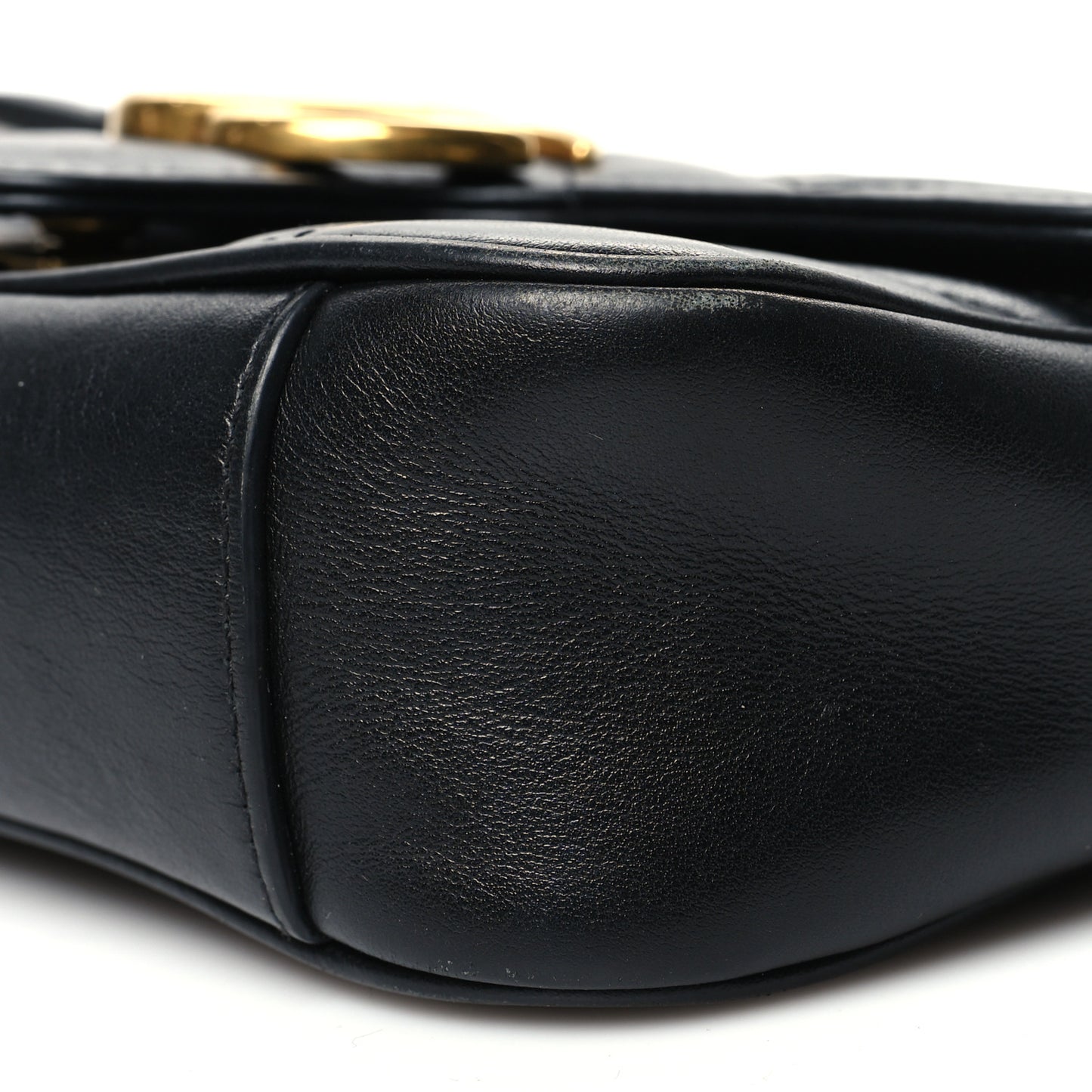 Calfskin Matelasse Mini GG Marmont Shoulder Bag Black