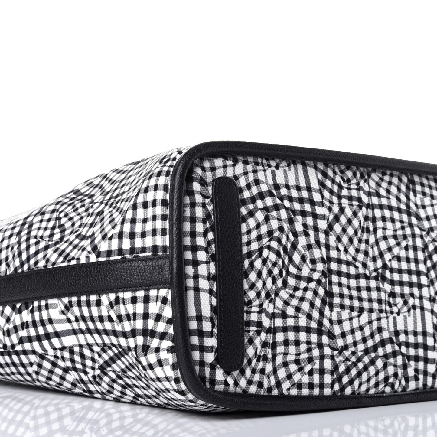 Grained Calfskin Visetos Medium Liz Reversible Shopper Tote Black