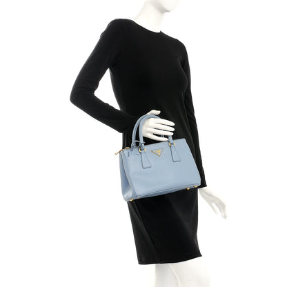Prada Saffiano Small Galleria Double Zip Tote Astrale 3 of 17