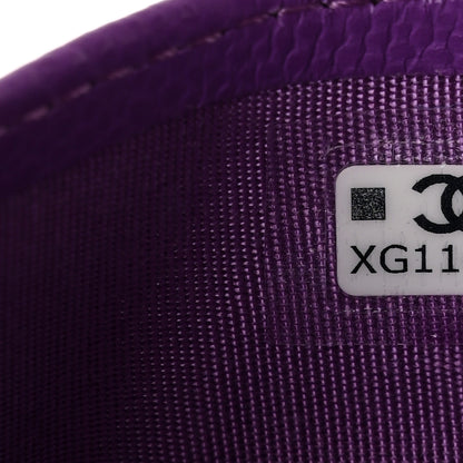 Chanel Caviar Quilted Card Holder Purple 8 of 8