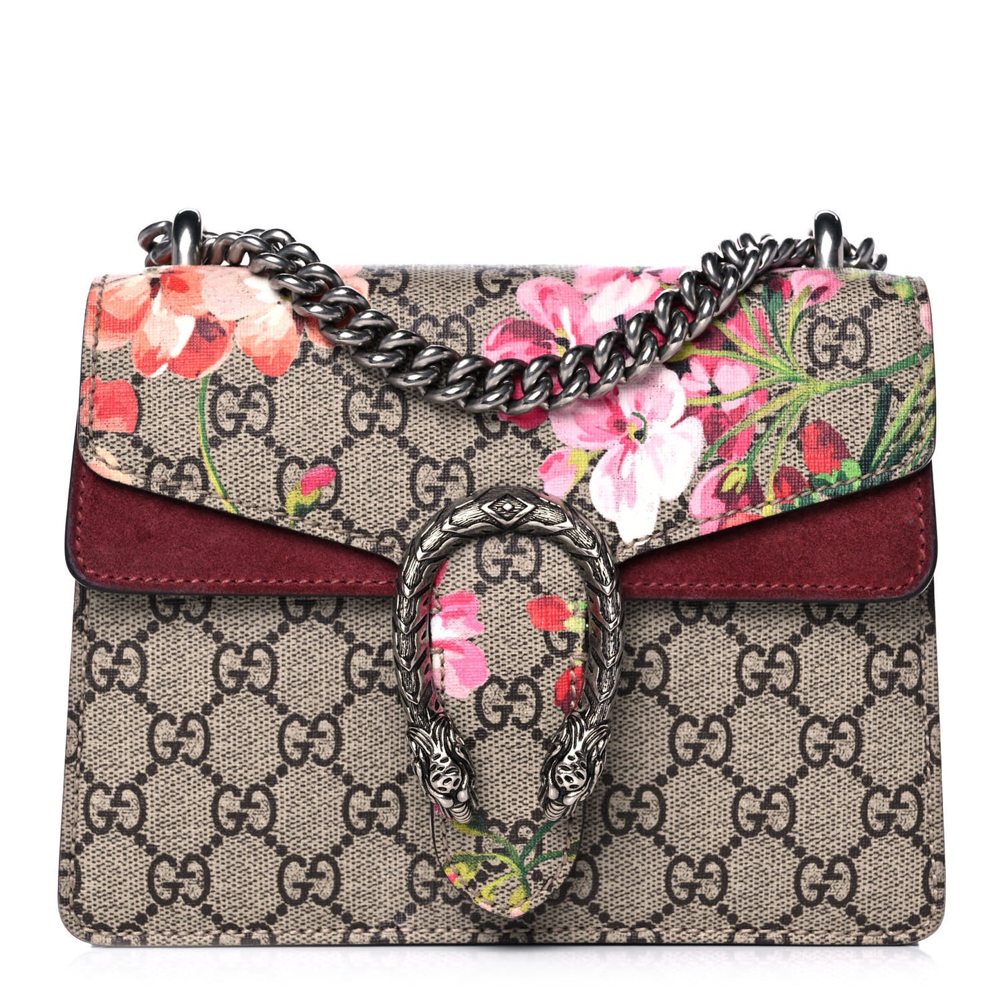 GG Supreme Monogram Blooms Mini Dionysus Shoulder Bag Beige Multicolor Dry Rose