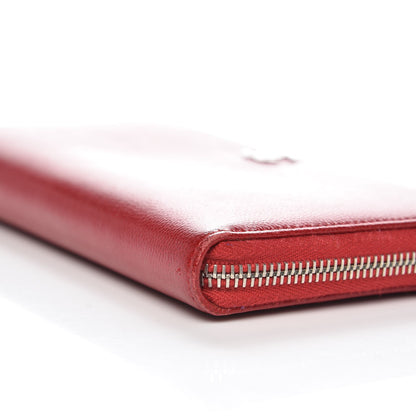 Chanel Caviar Sevruga Zip Around Wallet Red 10 of 12