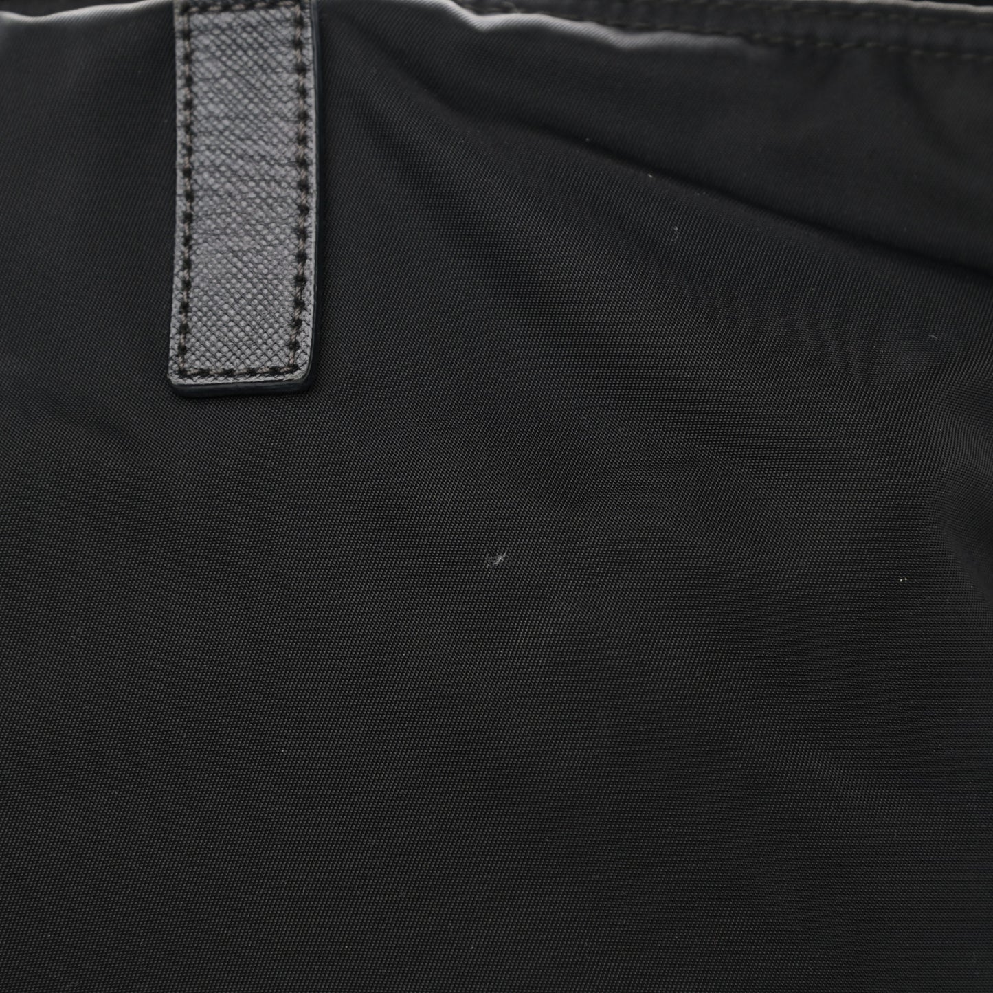 Tessuto Nylon Saffiano Shopping Tote Black