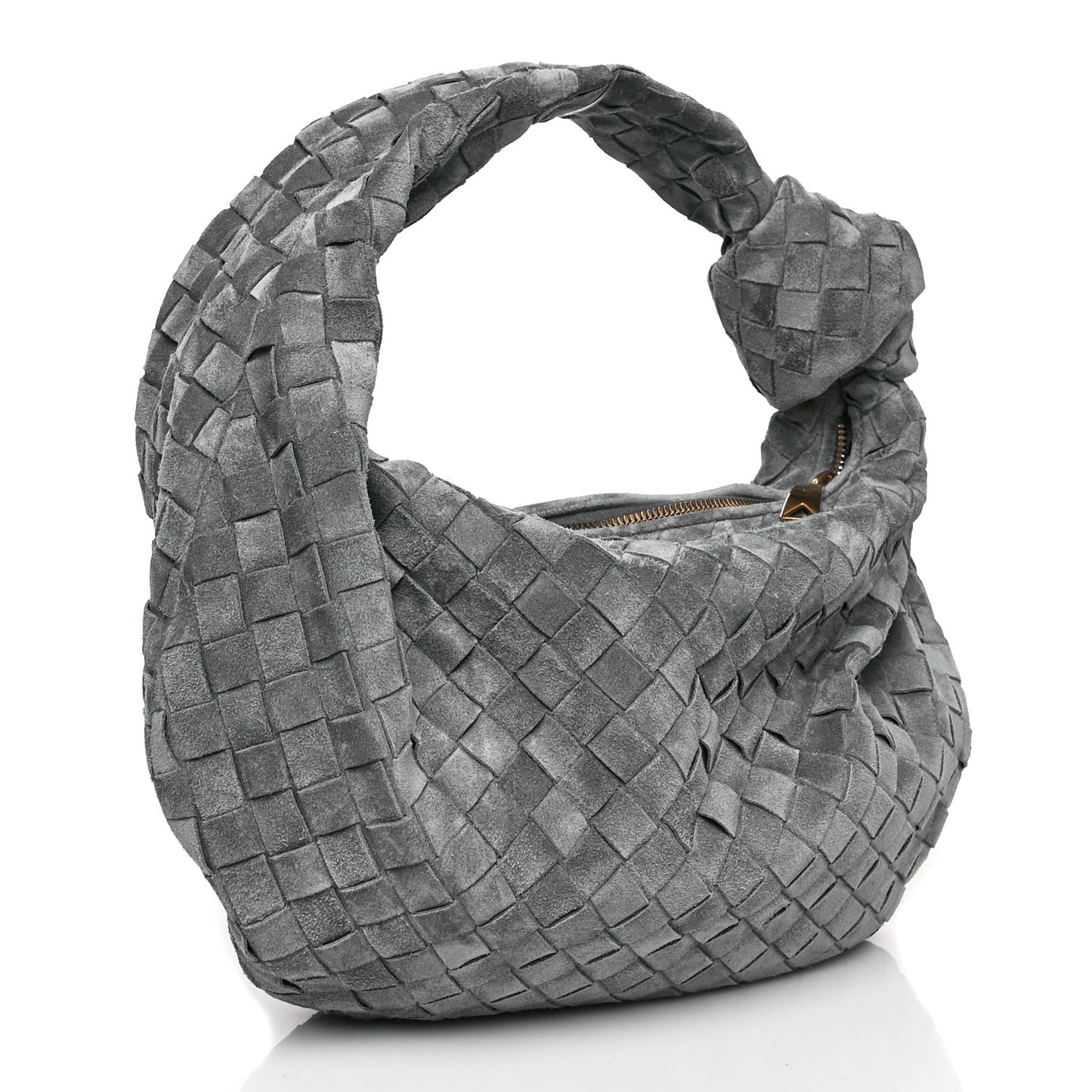 Suede Calfskin Intrecciato Teen Jodie Hobo Thunder