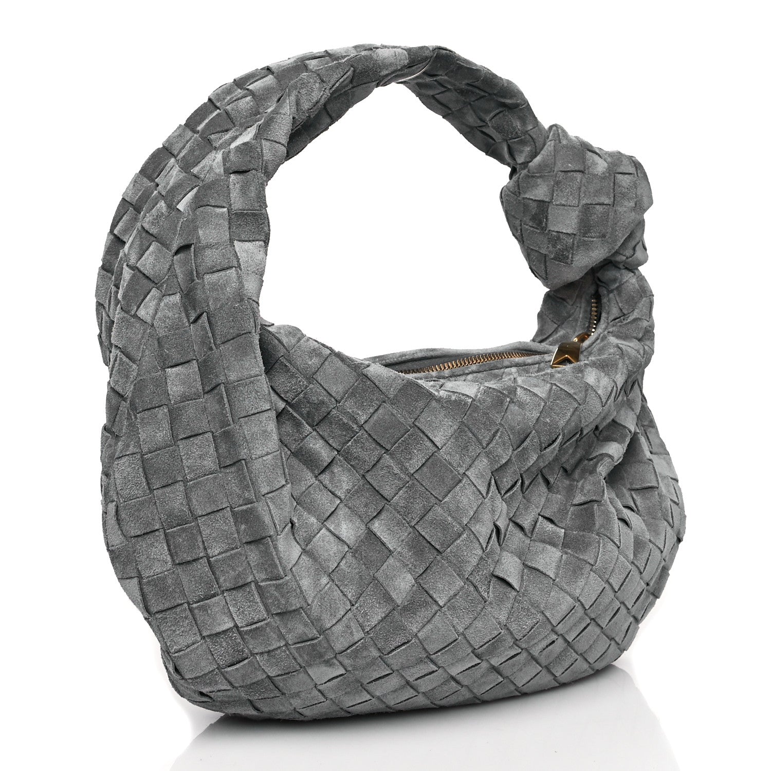Bottega Veneta Suede Calfskin Intrecciato Teen Jodie Hobo Thunder 2 of 9