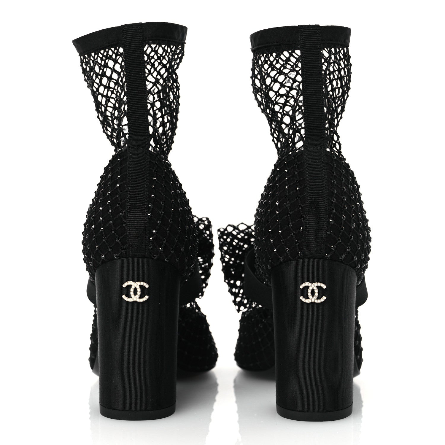 Chanel Resille Strass Kid Suede Patent Mary Jane Short Boots 36.5 Black 6 of 11