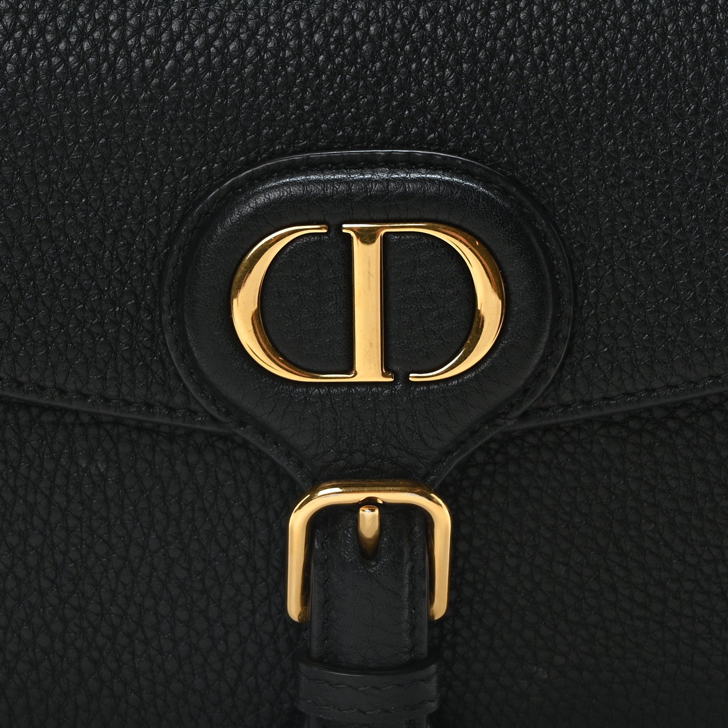 Christian Dior Grained Calfskin Medium Bobby Flap Black 7 of 9
