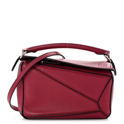 Loewe Calfskin Mini Puzzle Bag Raspberry 1 of 13