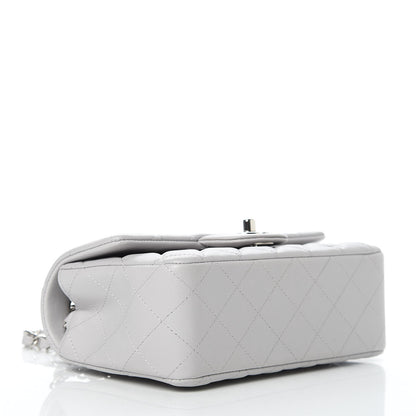 Chanel Lambskin Quilted Mini Rectangular Flap Grey 4 of 10
