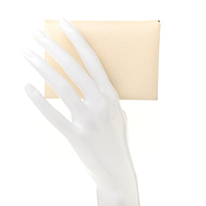 Hermes Epsom Verso Calvi Duo Card Case Nata Jaune Poussin 2 of 10