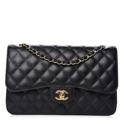 Chanel Caviar Quilted Jumbo Double Flap Black 1 of 11