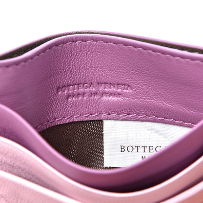 Bottega Veneta Nappa Intrecciato Woven Card Holder Pink Purple 5 of 7