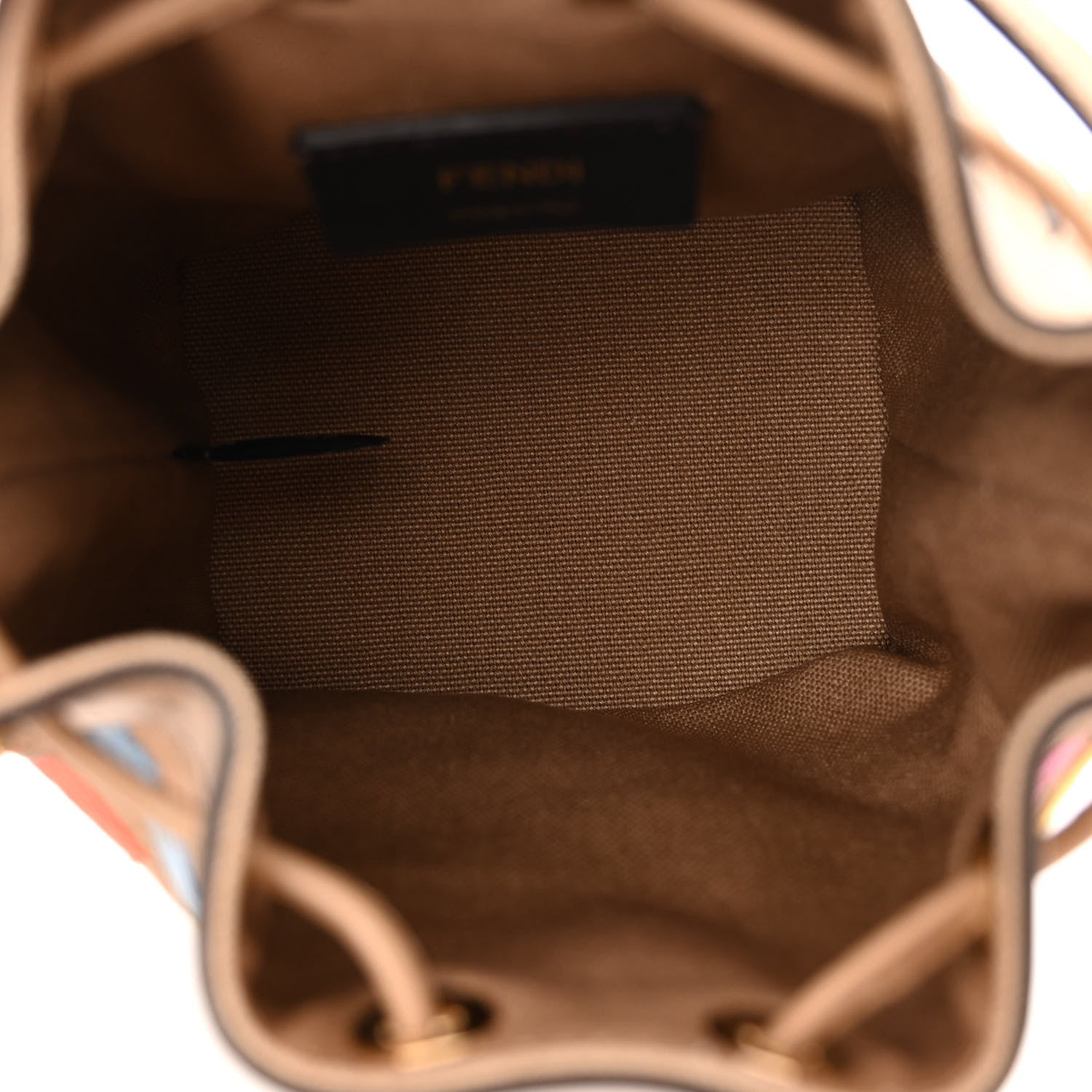 Fendi Canvas Vitello King F is Fendi FF Multicolor Embroidered Mini Mon Tresor Bucket Bag Multicolor Cuoio 5 of 10