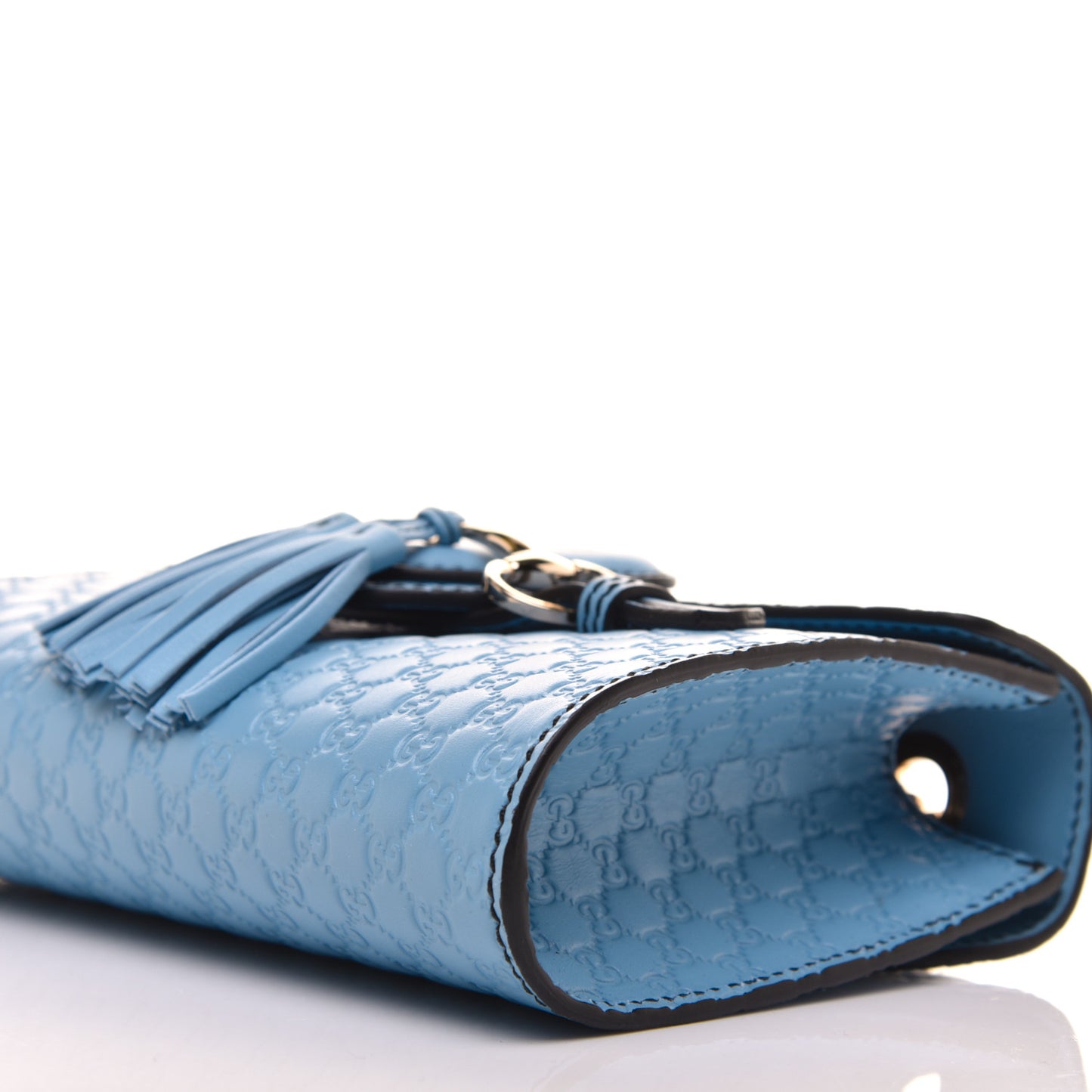 Soft Microguccissima Mini Emily Chain Shoulder Bag Mineral Blue
