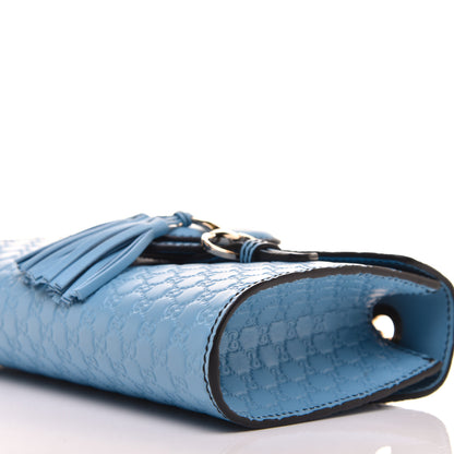 Gucci Soft Microguccissima Mini Emily Chain Shoulder Bag Mineral Blue 9 of 9