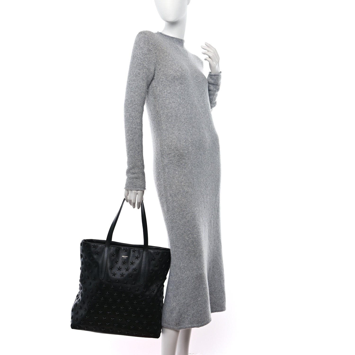 Jimmy Choo Calfskin Stars Pimlico North South Tote Black 2 of 9