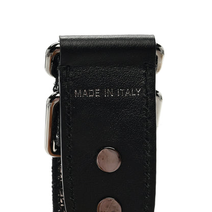 Christian Dior Canvas Embroidered Shoulder Strap Black Ultramatte 4 of 4