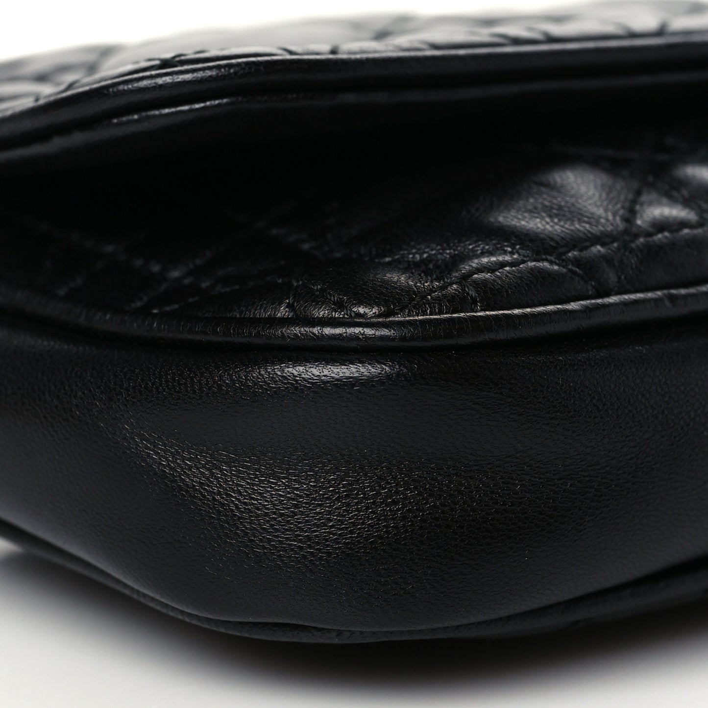 Lambskin Cannage Lady Dior Pochette Black