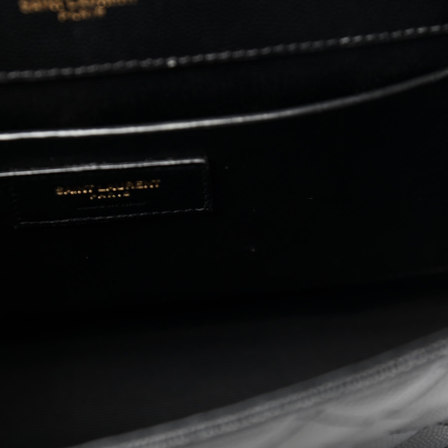 Saint Laurent Grain De Poudre Textured Mixed Matelasse Triquilt Medium Monogram Satchel Black 9 of 11