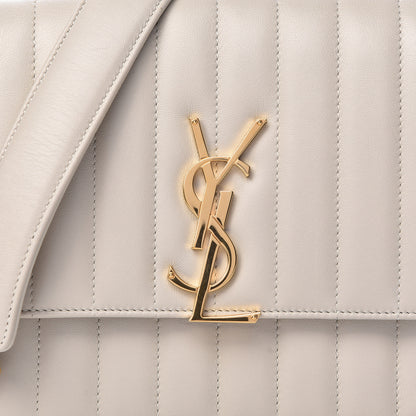 Saint Laurent Lambskin Matelasse Monogram Medium Vicky Chain Bag Crema Soft 9 of 16