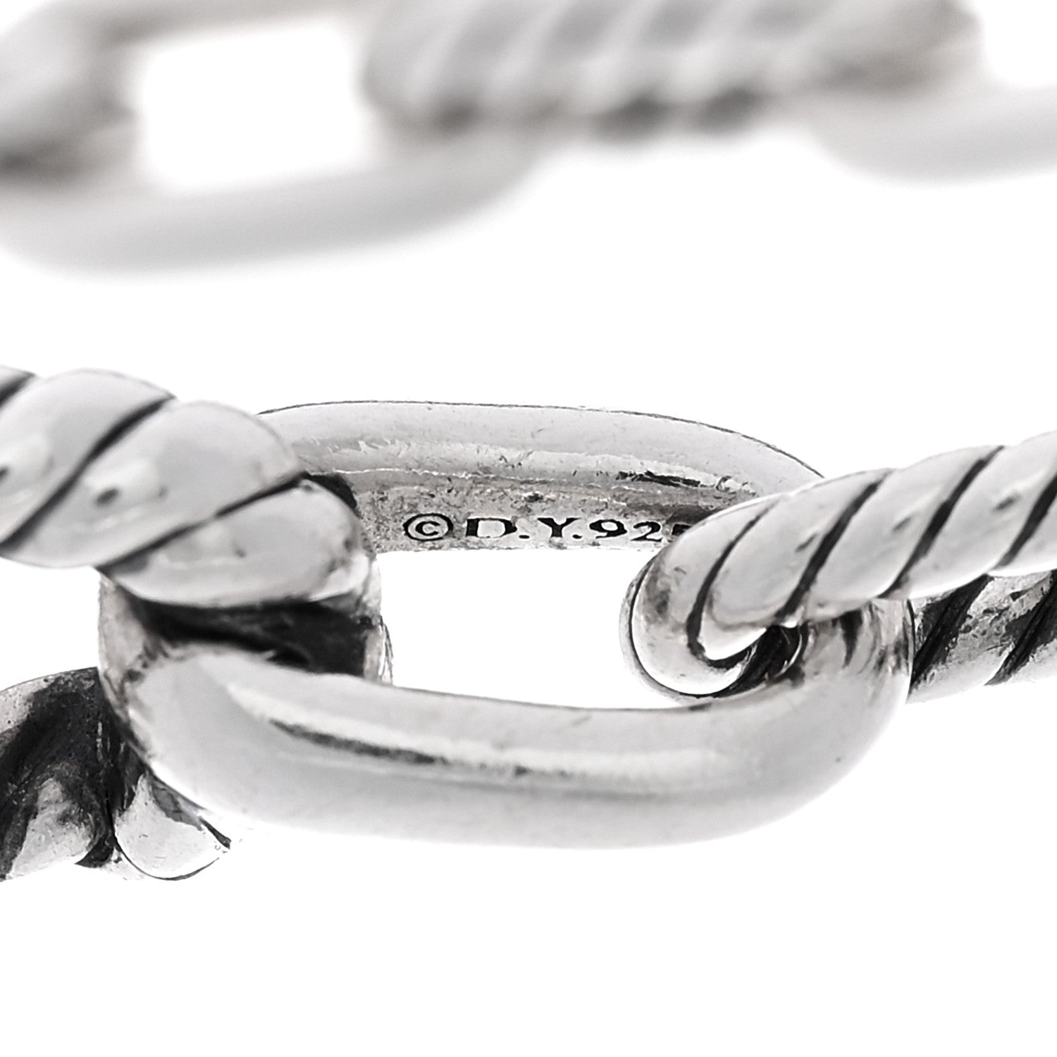 David Yurman Sterling Silver 10mm Medium Oval Link Bracelet 3 of 3