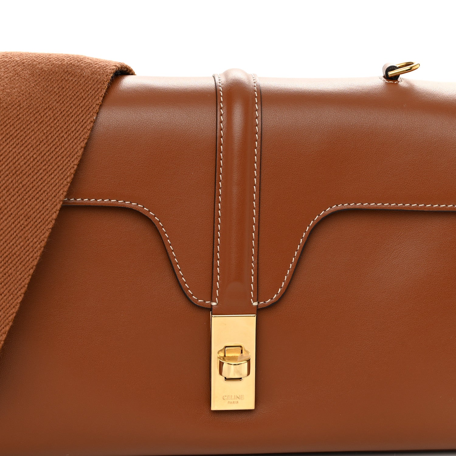 Celine Smooth Calfskin Teen Soft 16 Shoulder Bag Tan 8 of 10