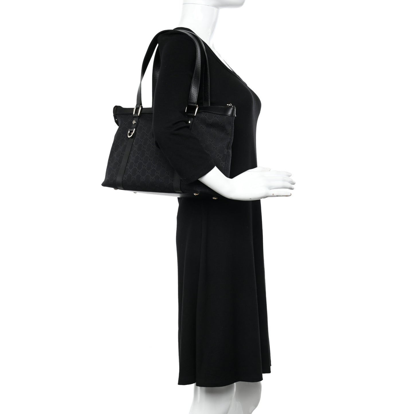 Monogram Medium Abbey Tote Black