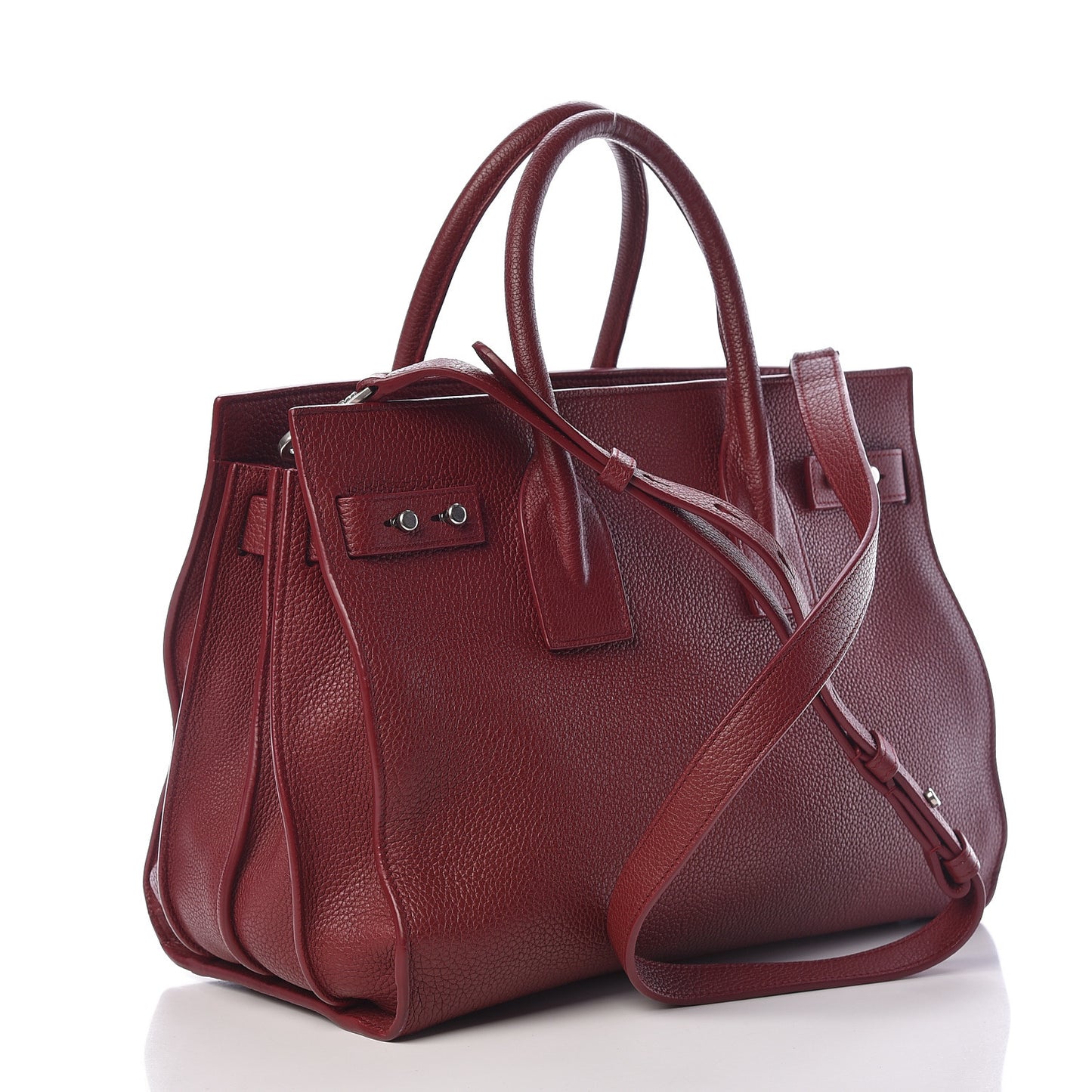 Grained Calfskin Small Supple Sac De Jour Dark Pallisandre