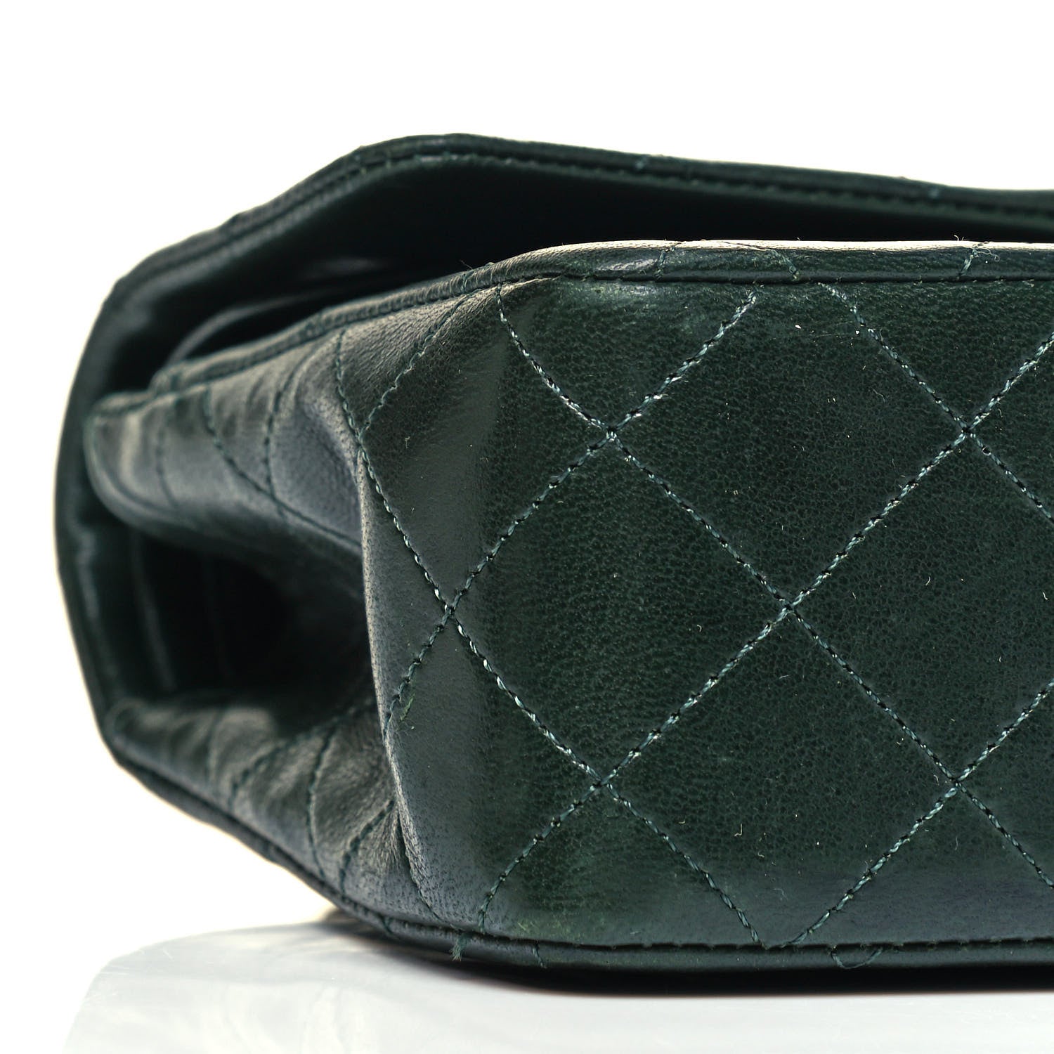 Chanel Lambskin Quilted Small Double Flap Green 5 of 11