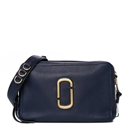 Marc Jacobs Supple Natural Grain Calfskin The Softshot 27 Bag Navy 1 of 11