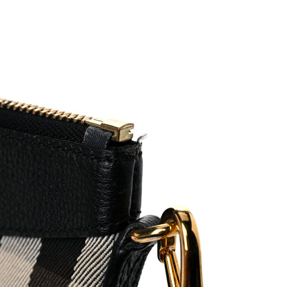 Burberry House Check Derby Peyton Crossbody Clutch Bag Black 14 of 14