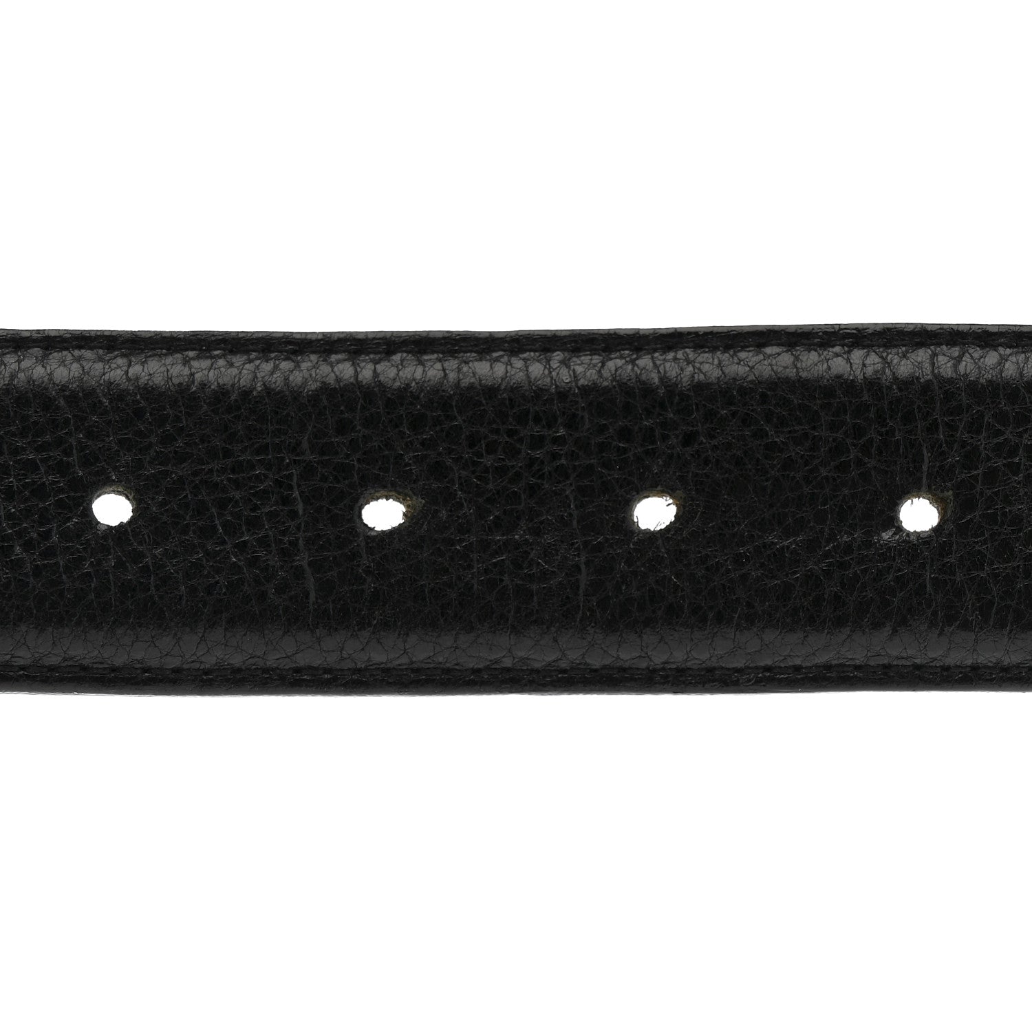 Chrome Hearts Calfskin Sterling Silver Cross Oval Belt 85 34 Black 5 of 7