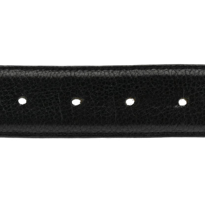 Chrome Hearts Calfskin Sterling Silver Cross Oval Belt 85 34 Black 5 of 7