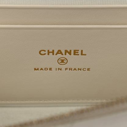 Chanel Caviar Quilted Top Handle Slim Vanity With Chain White 6 of 11