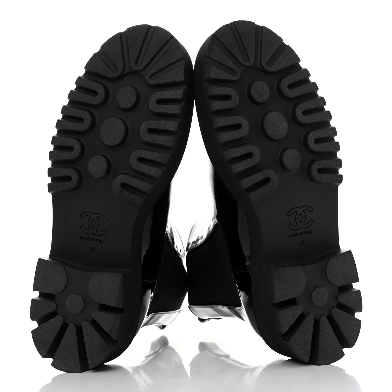 Chanel Patent Cap Toe Short Boots 41 Black 5 of 9