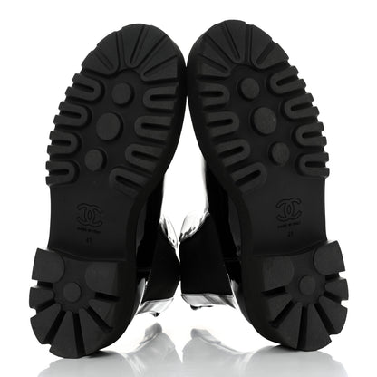 Chanel Patent Cap Toe Short Boots 41 Black 5 of 9