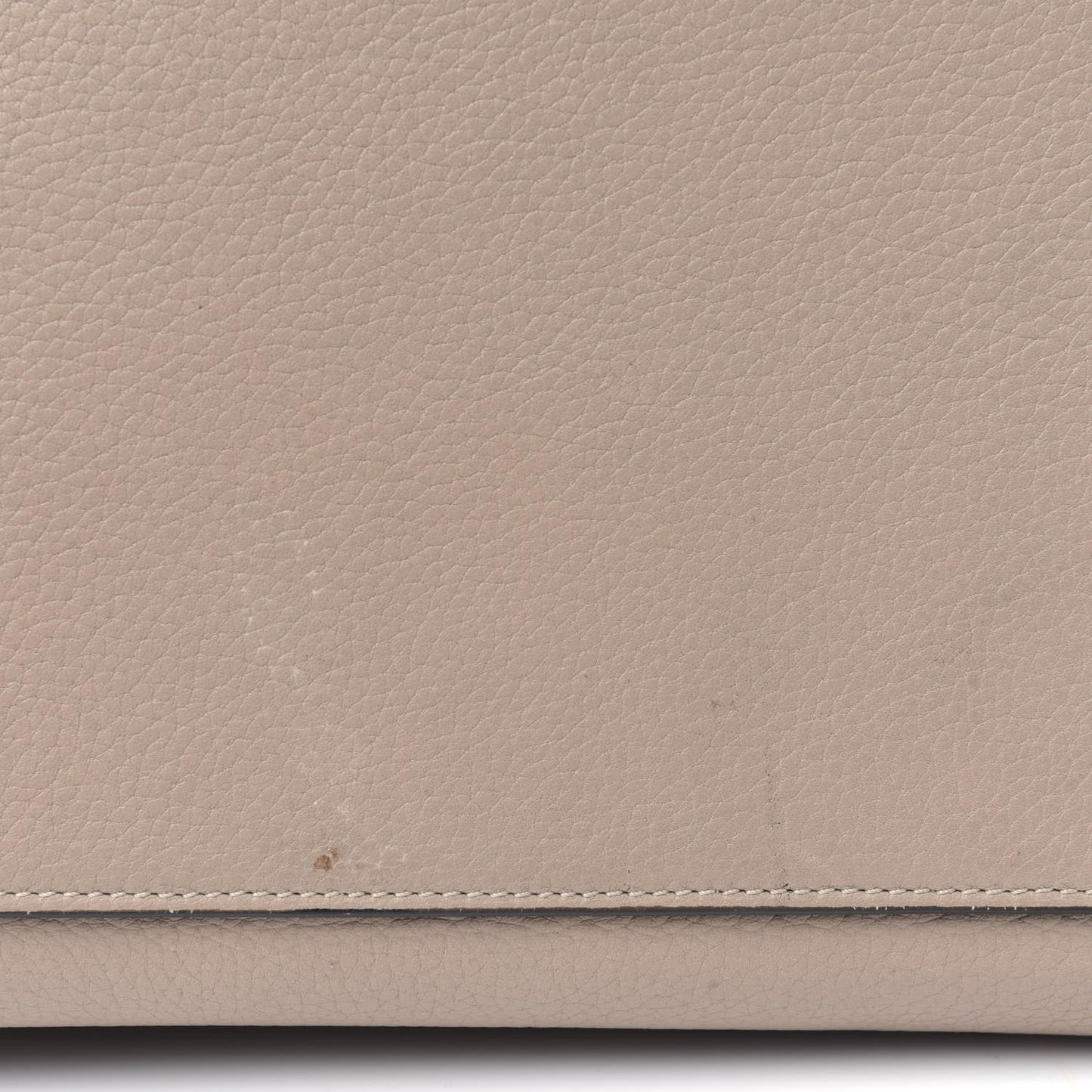 Drummed Calfskin Suede Small Trapeze Dune