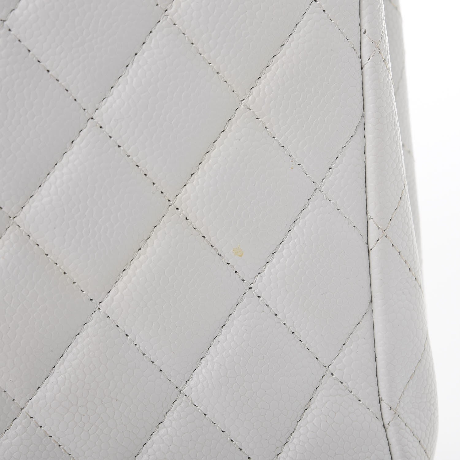 Chanel Caviar Quilted Jumbo Single Flap White 14 of 14