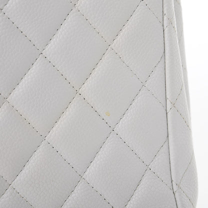 Chanel Caviar Quilted Jumbo Single Flap White 14 of 14