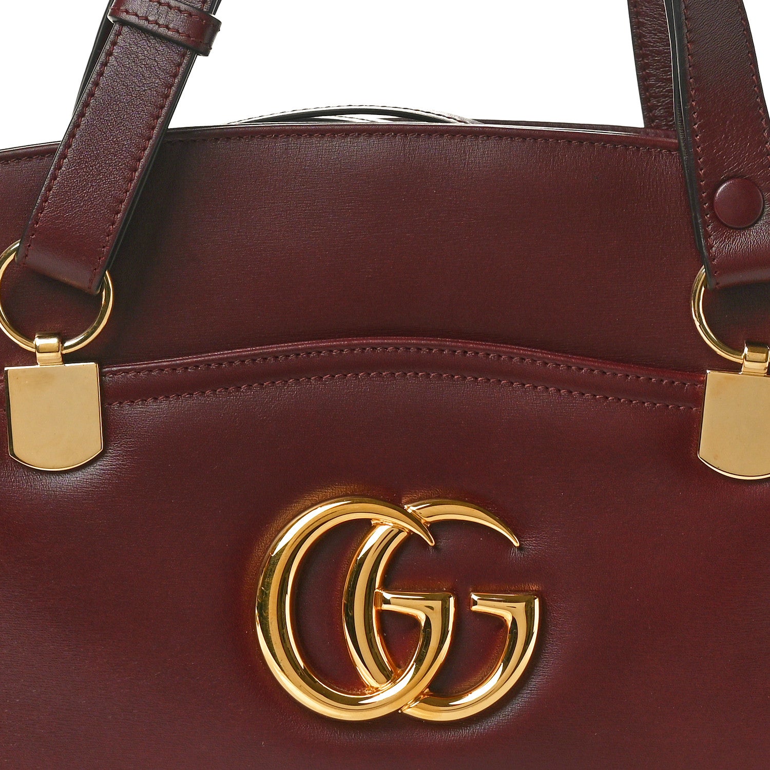 Gucci Vitello Palmellato Lux Large Arli Top Handle Bag Vintage Bordeaux 8 of 10