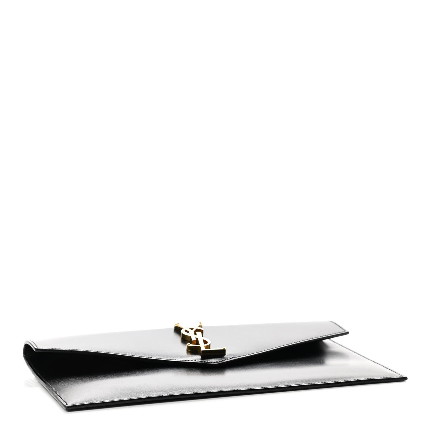 Smooth Shiny Calfskin Monogram Uptown Pouch Black