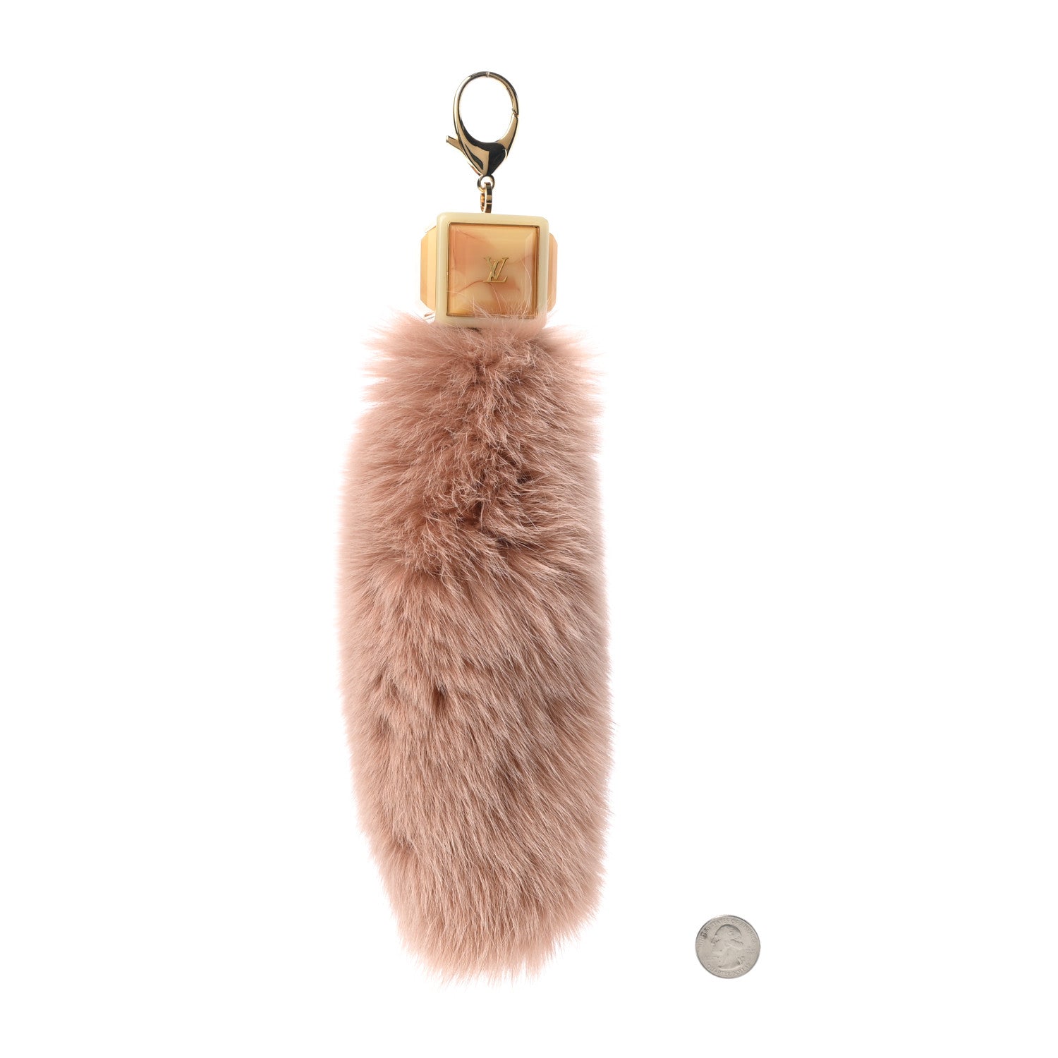 Louis Vuitton Fox Fur Foxy Key Holder Bag Charm Blush 2 of 3