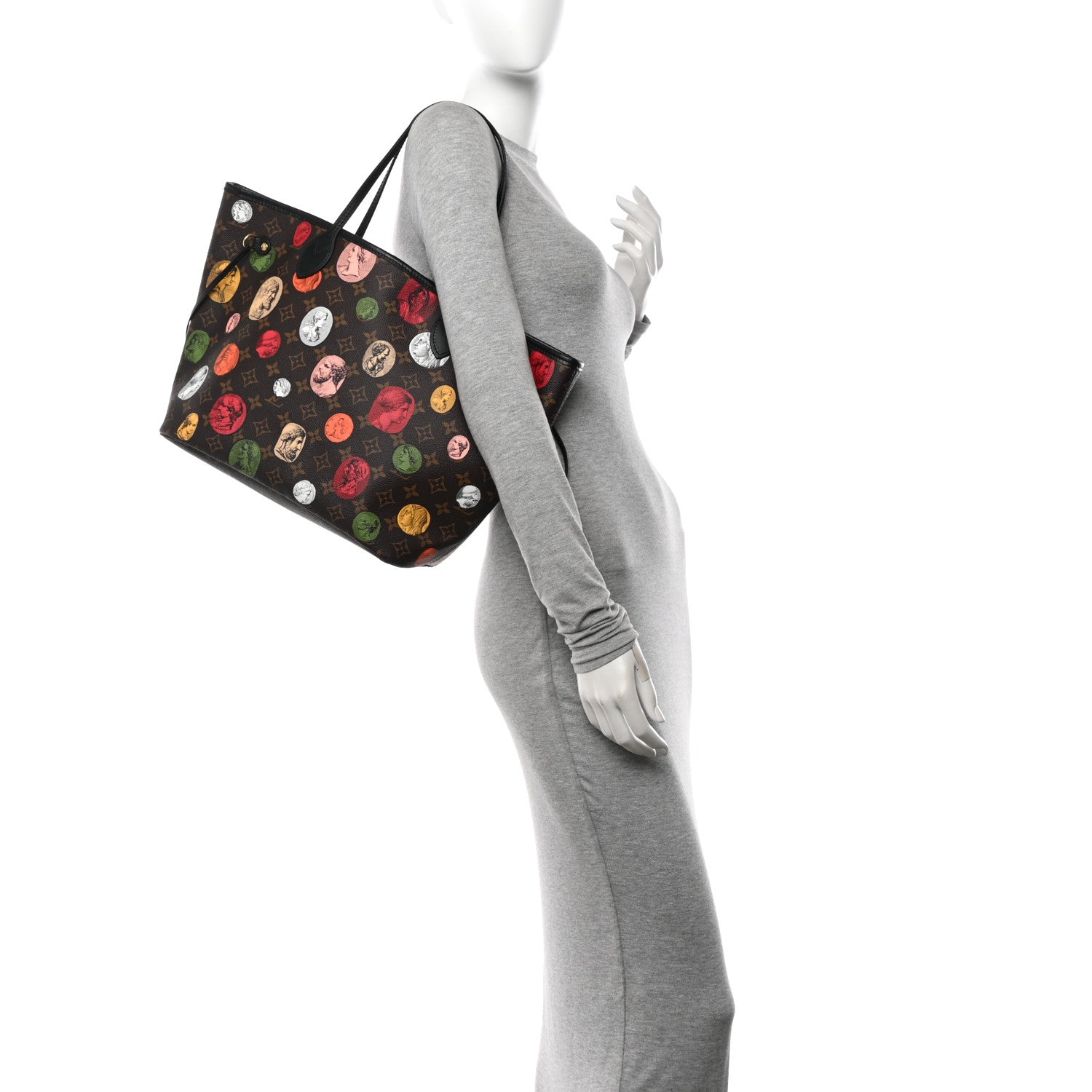 Louis Vuitton X Fornasetti Monogram Cameo Neverfull MM 2 of 10